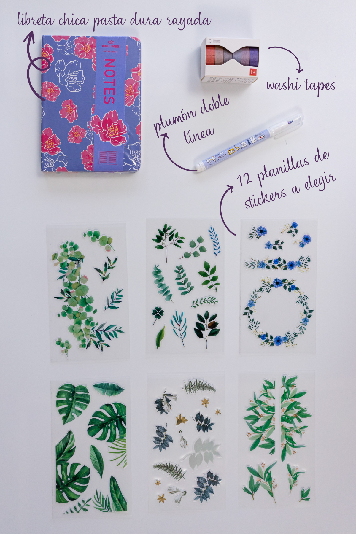 Set Básico A6 "Flores"