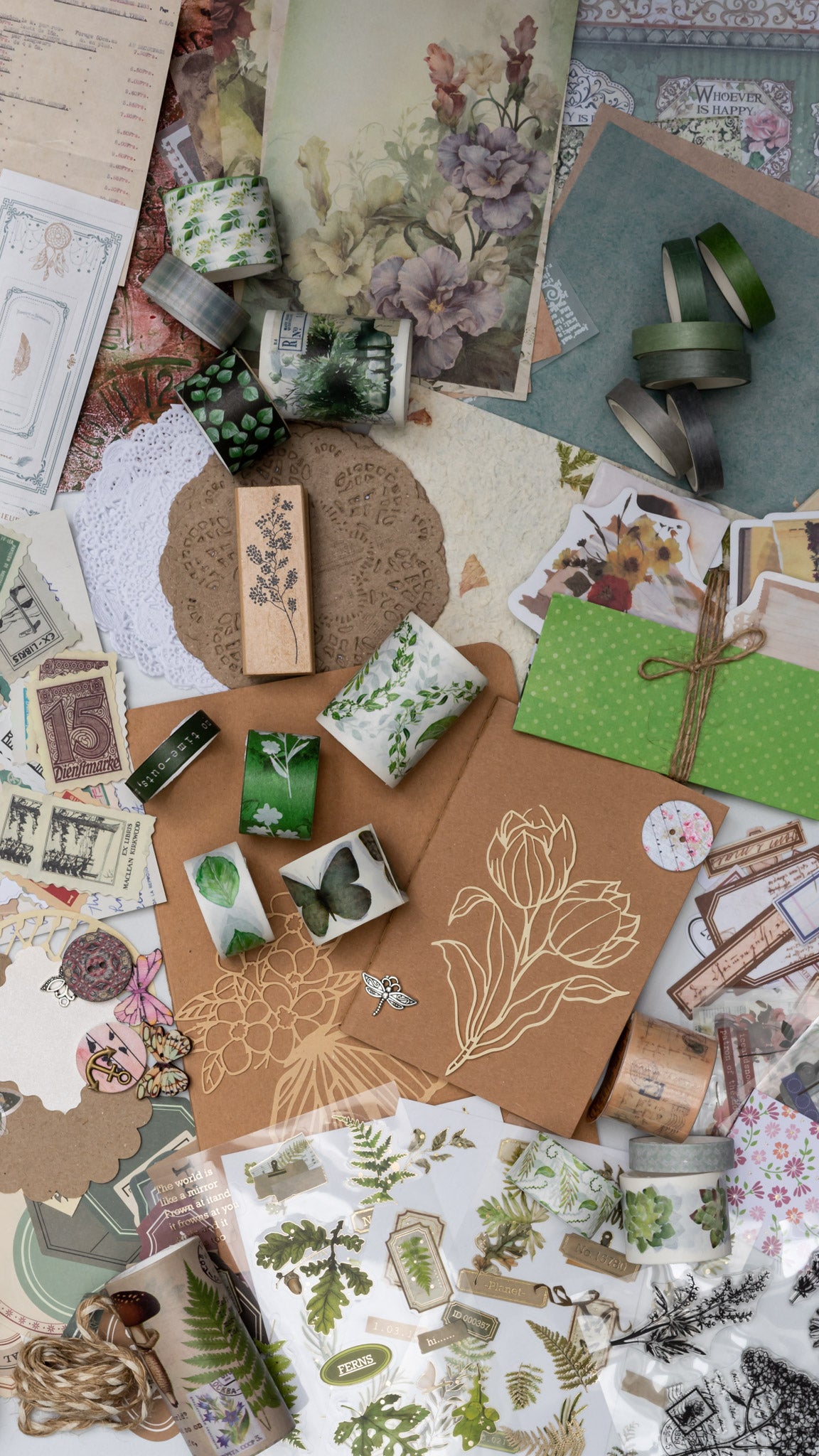 Set de Journaling Creativo (tonos verdes)