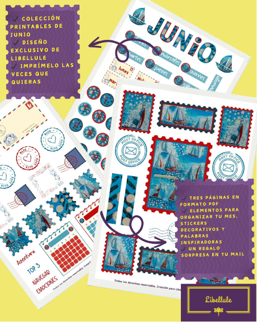 Colección de printables Libellule - MES JUNIO