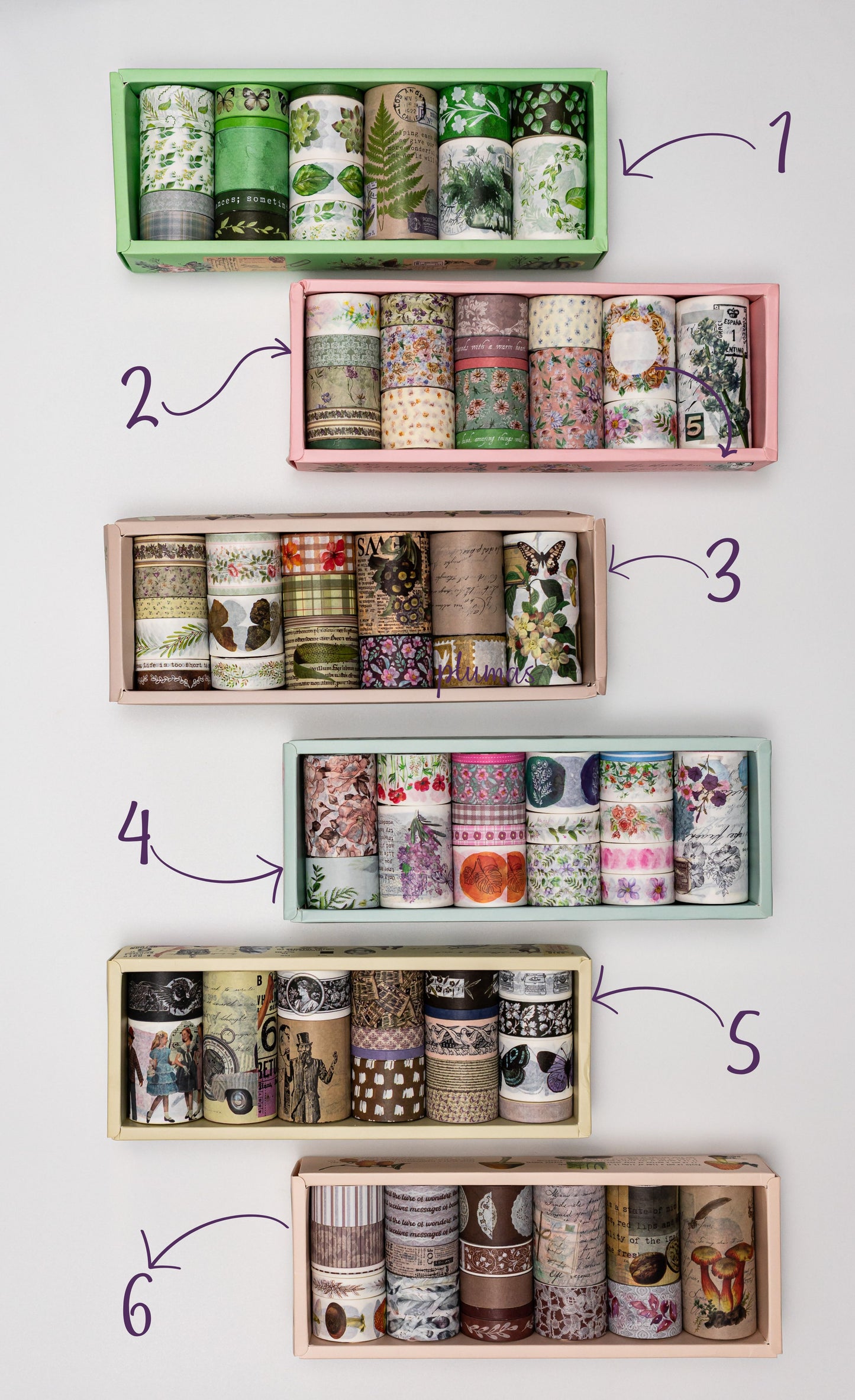 Set Creativo con Caja Jumbo de washi tapes